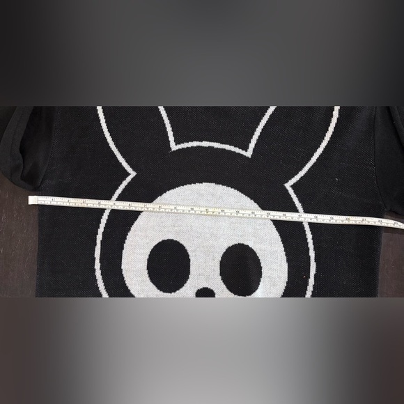 NWT Gothic Skelanimals Jack the Rabbit Bunny Oversized Sweater Size Medium - Picture 6 of 8